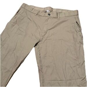 Fabletics The Only Pants Mens 36x34 Classic Fit Khaki Performance Golf Stretch